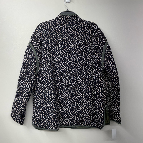 NWT BLANKNYC Reversible Quilted Jacket Olive Green Black Floral Oversized XL - Picture 5 of 10